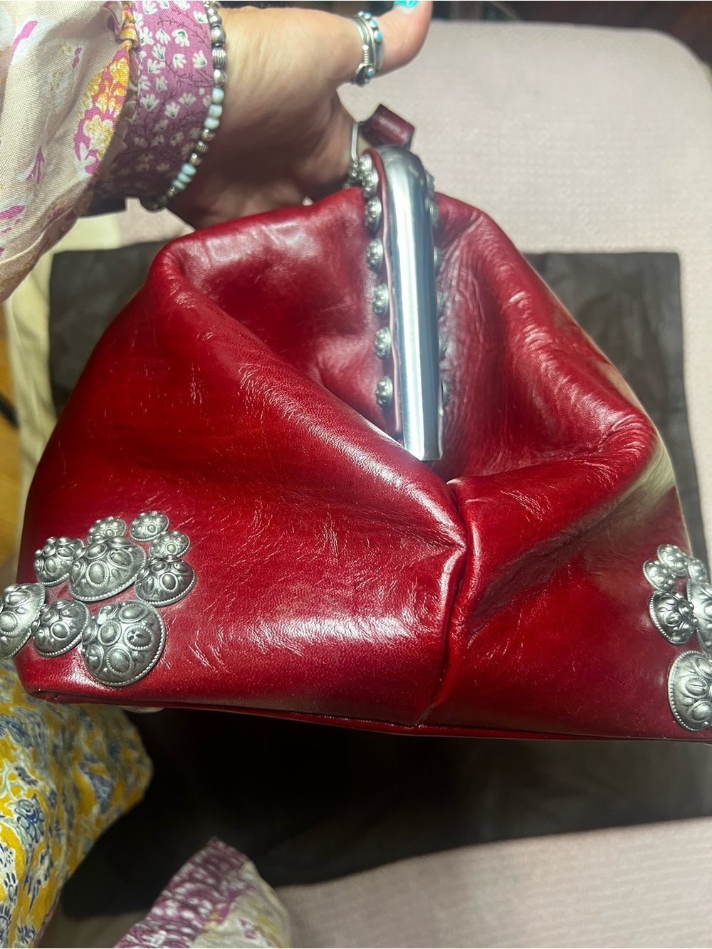 Patricia Nash Oxblood Discovery Collection Satchel - Picture 7 of 17